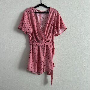 Shein Pink, Medium, Palm Tree Romper